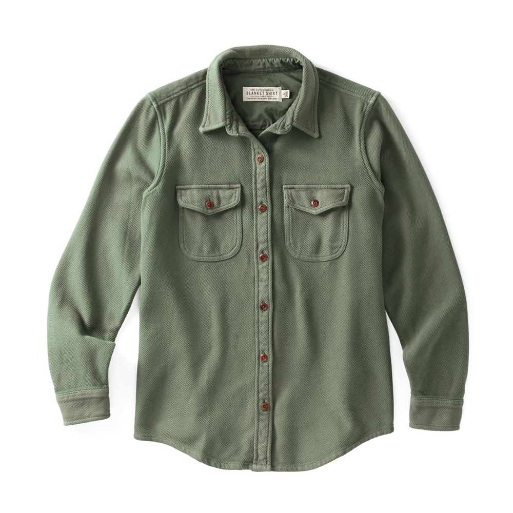 chroma blanket shirt femme vert sauge outerknown