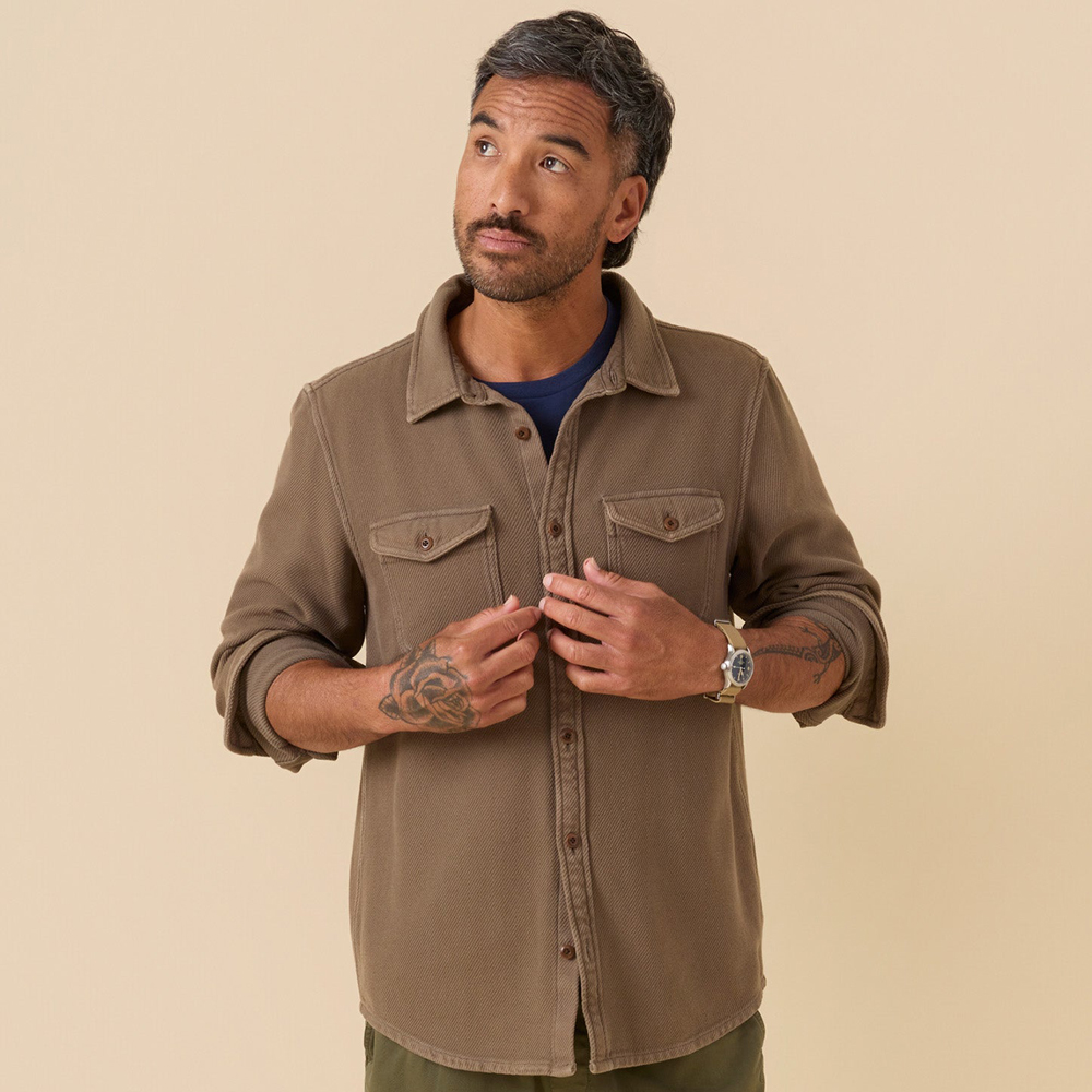 Chroma blanket shirt kelp bloom outerknown