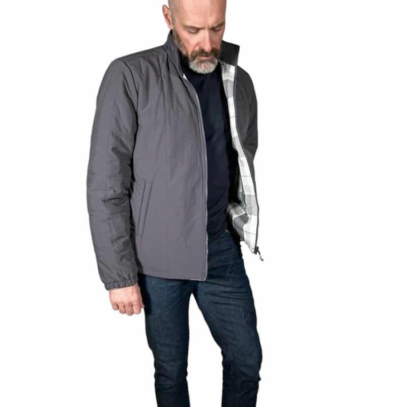 Blouson réversible gris Outerknown blanket evolution jacket