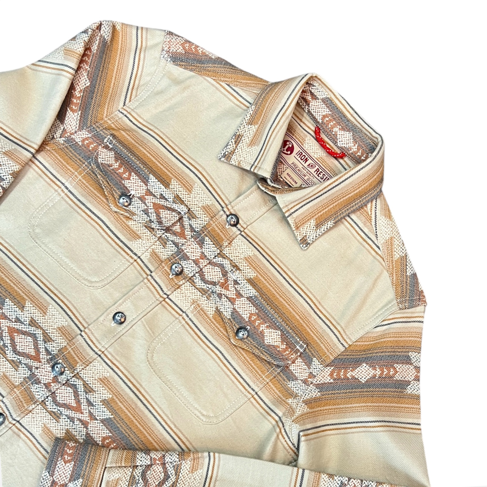 chemise klamath beige iron and resin ride with mortimer