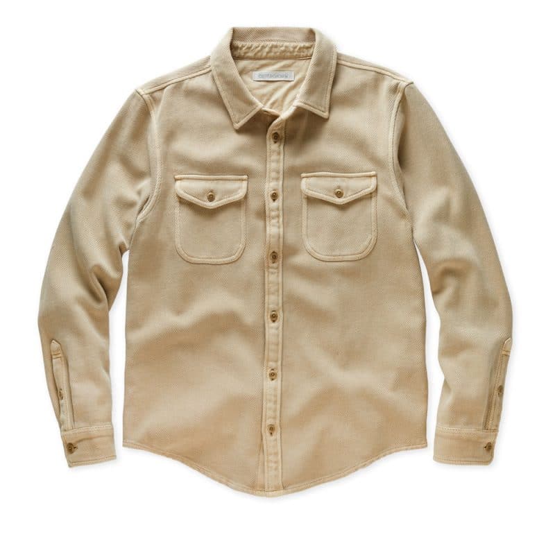 Chemise unie beige homme Outerknown