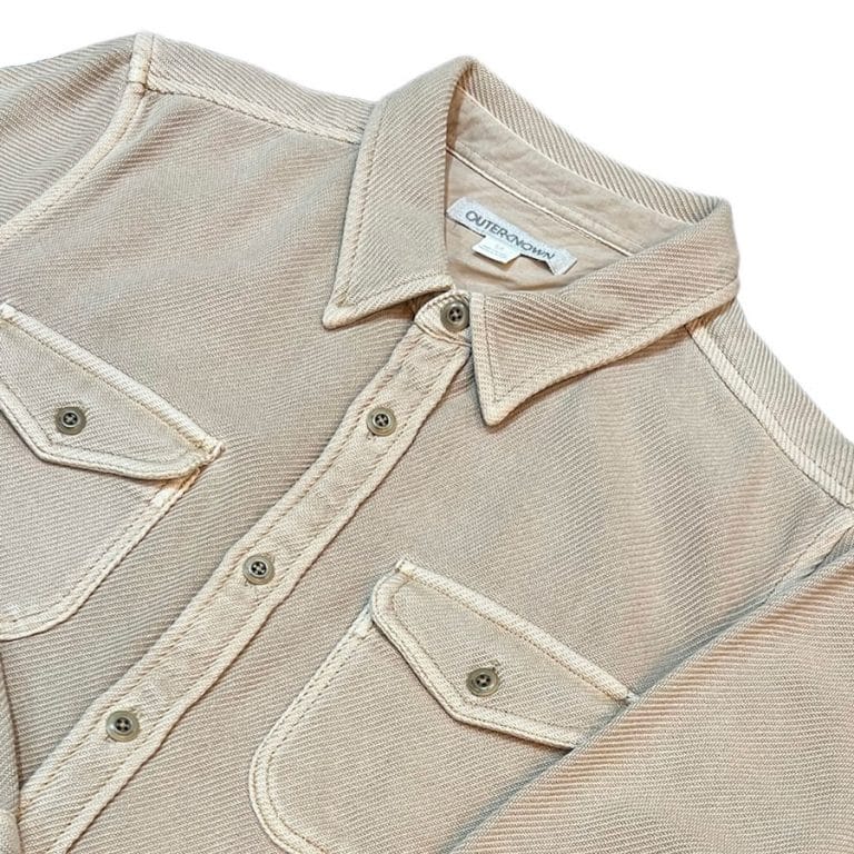 Chemise unie beige homme Outerknown