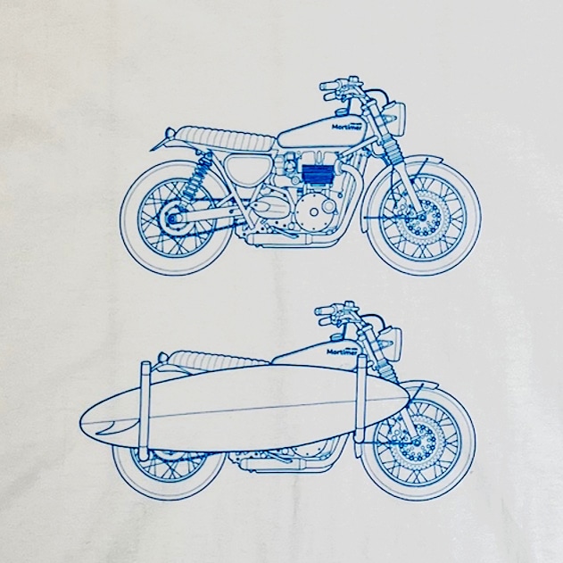 t-shirt homme imprimé moto ride with mortimer
