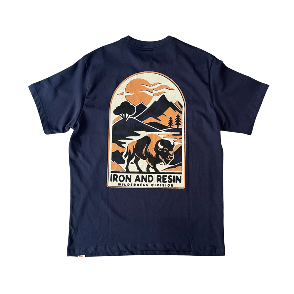 T-shirt buffalo iron and resin ride with mortimer