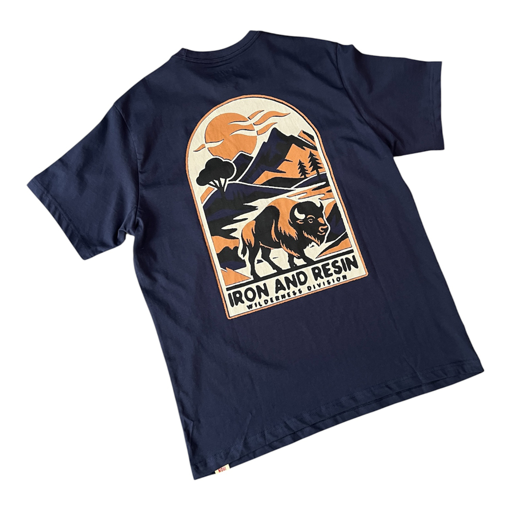 T-shirt buffalo iron and resin ride with mortimer