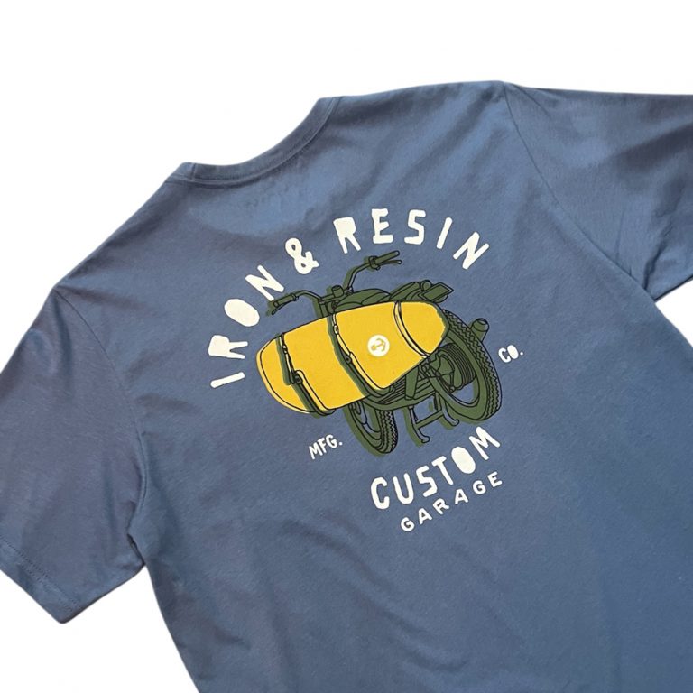 t-shirt custom garage iron and resin ride with mortimer