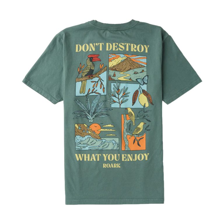T-shirt enjoy slate green roark ride with mortimer