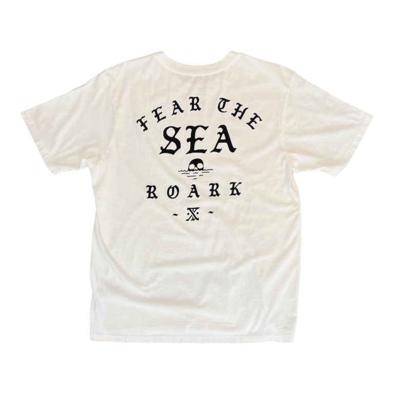 T-shirt fear the sea blanc roark ride with mortimer