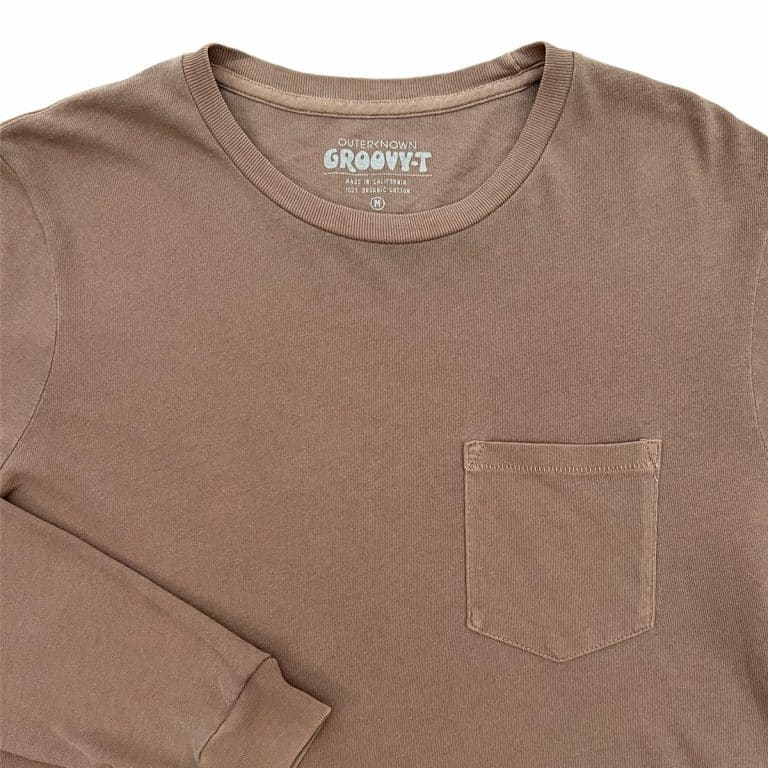 t-shirt groovy beige outerknown