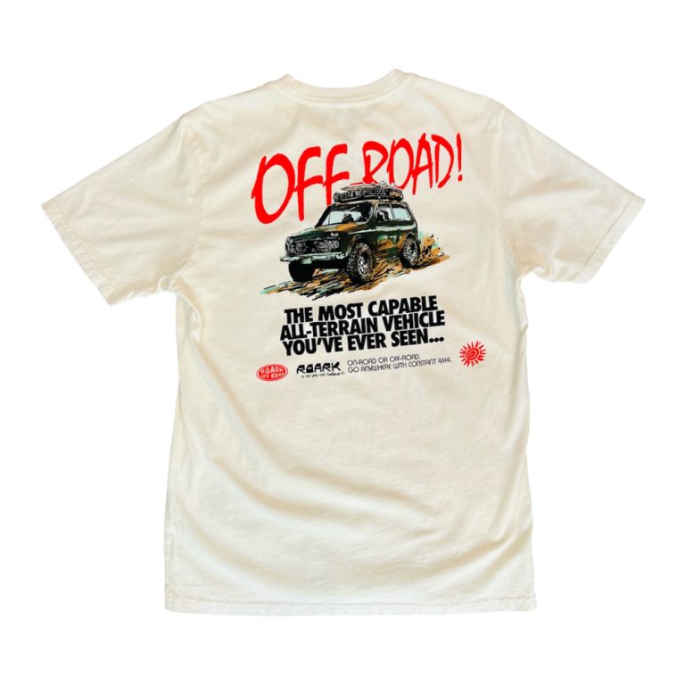 T-shirt off road roark ride with mortimer