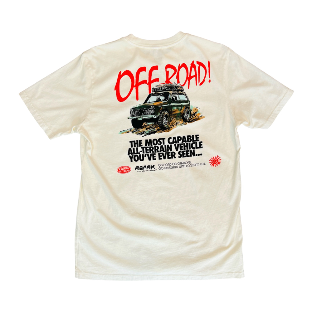T-shirt off road roark ride with mortimer