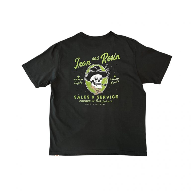 t-shirt old cowboy iron and resin ride with mortimer