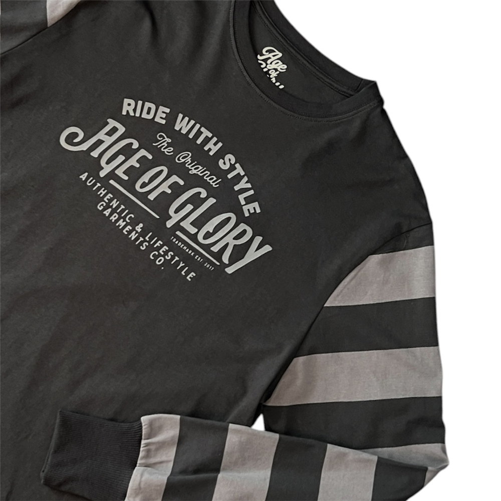 T-shirt original stripes age of glory Ride with Mortimer