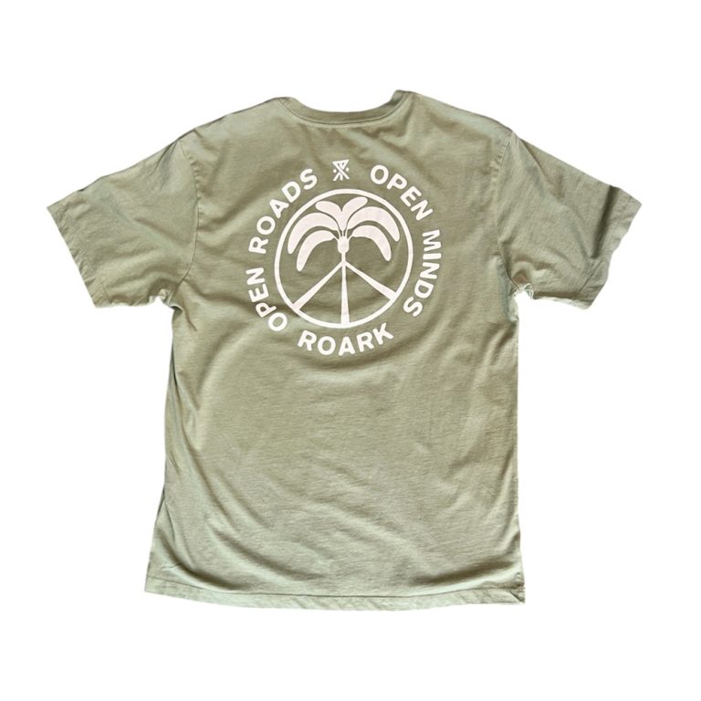 T-shirt peace palm vert roark ride with mortimer