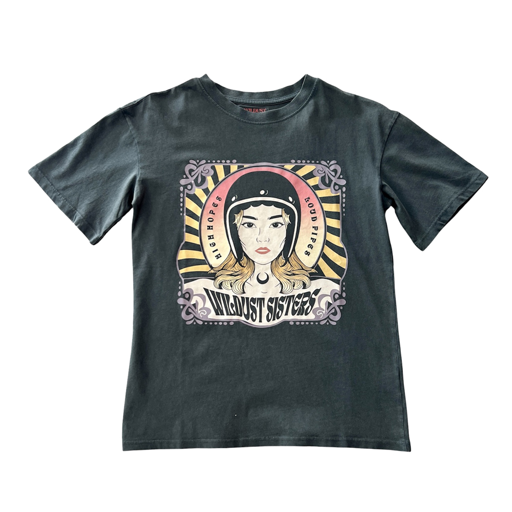 t-shirt rebel rider wildust sisters ride with mortimer