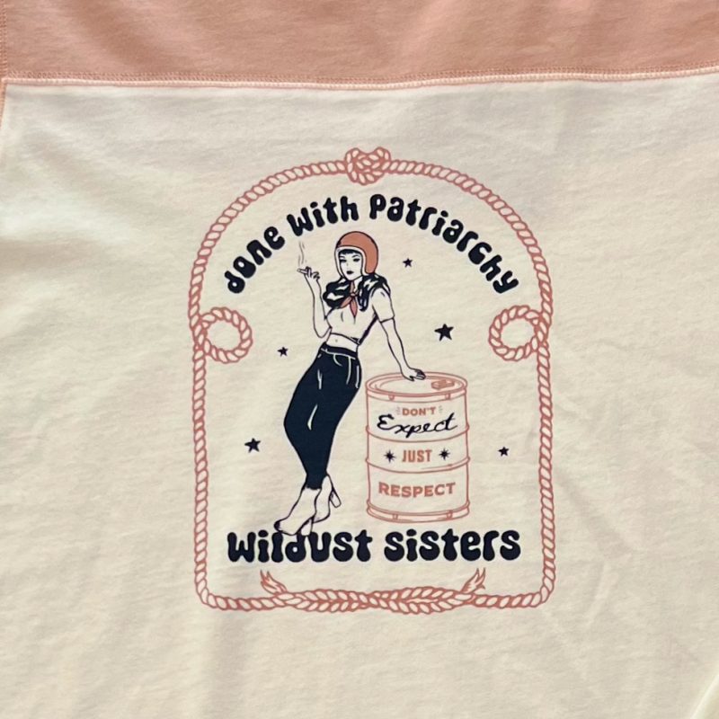 t-shirt respect wildust sisters ride with mortimer