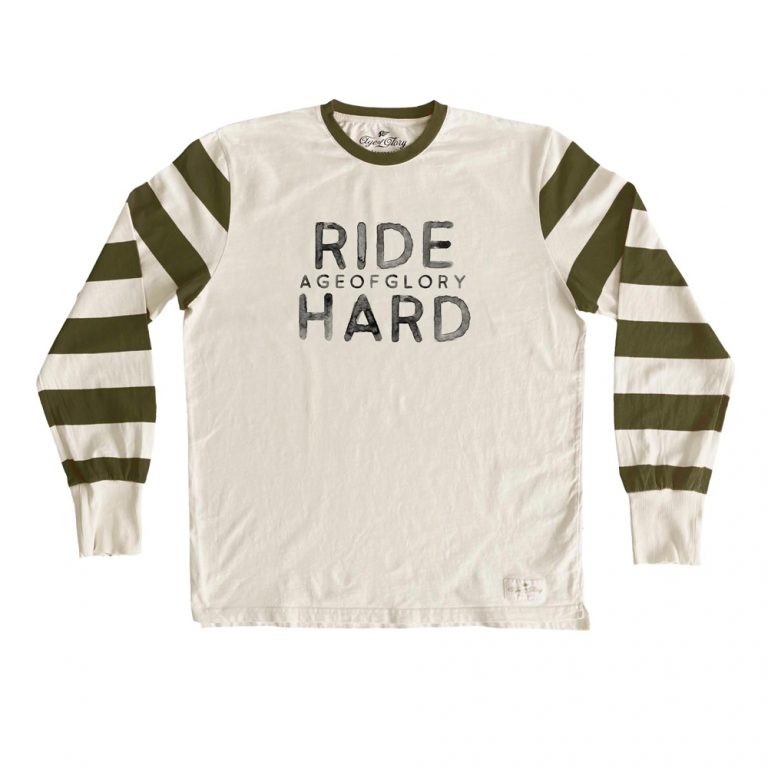 T-shirt ride hard kaki age of glory