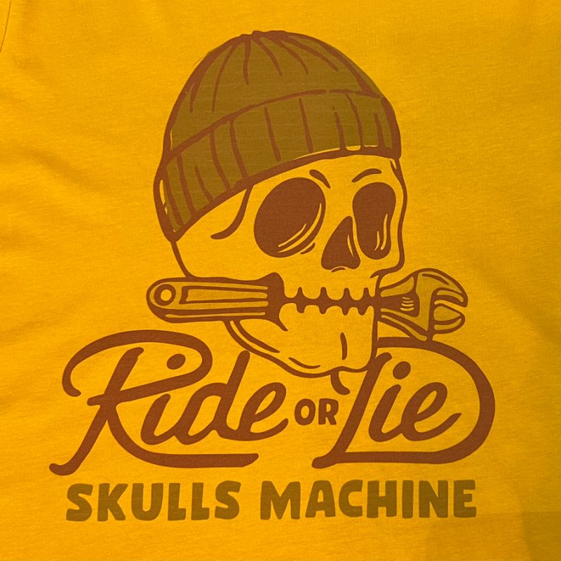 t-shirt ride or die skulls machine ride with mortimer