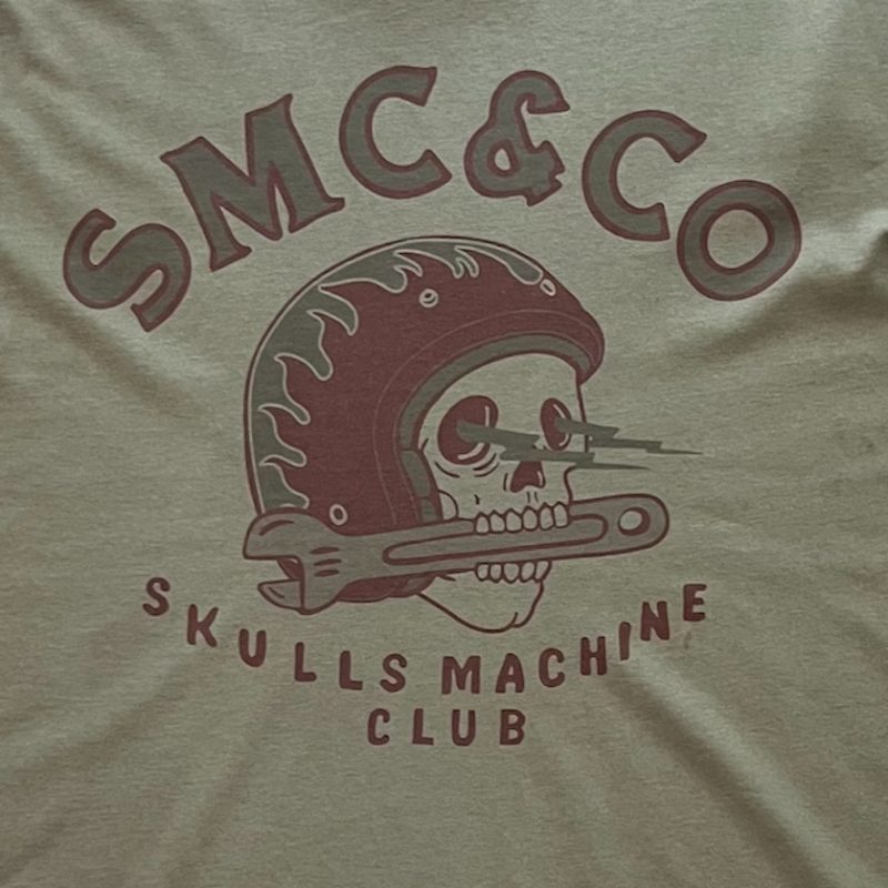 t-shirt skulls machine club ride with mortimer