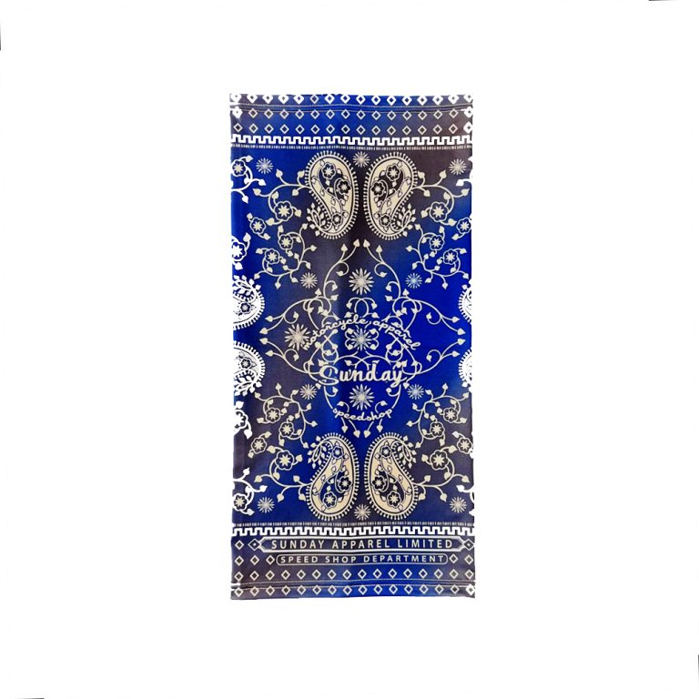 Tour de cou heritage bleu Sunday Speedshop Ride with Mortimer