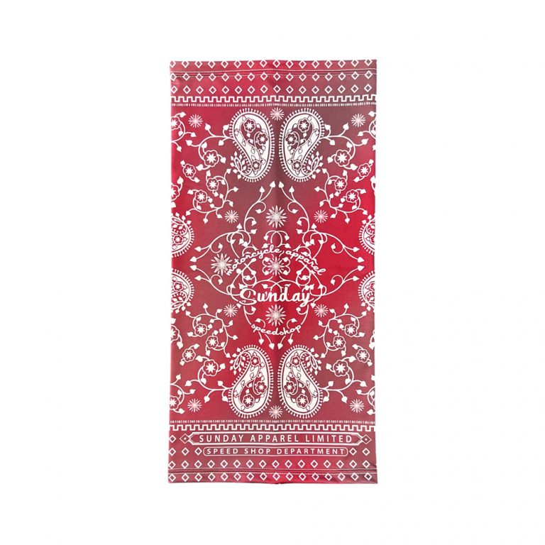 Tour de cou heritage rouge Sunday Speedshop Ride with Mortimer