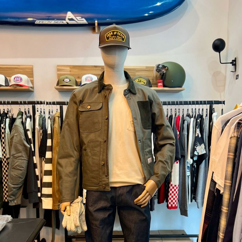 veste moto craftman kaki age of glory
