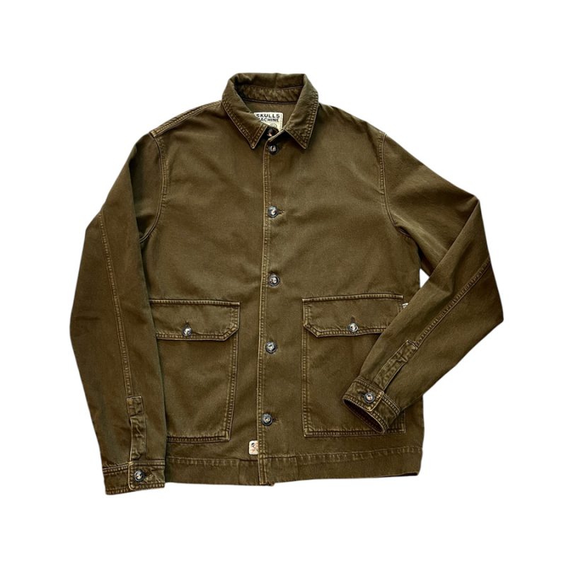 veste tiger kaki skulls machine ride with mortimer