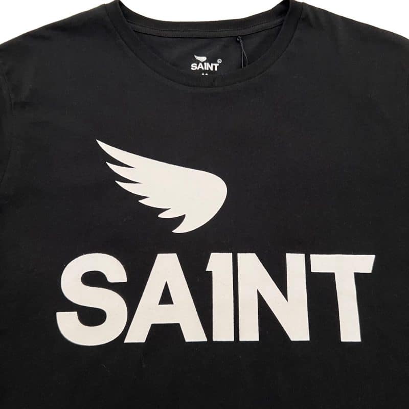 t-shirt noir logo SA1NT